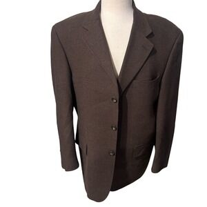 💯  Wool Brown Men's Blazer Vintage/Classic/Retro